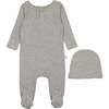 Henley Footie, Grey - Footie Pajamas - 1 - thumbnail