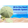 Anchor Works: Classic Beach Umbrella & AnchorONE Kit – Mellow Yellow - Umbrellas - 4