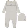 Bunny Graphic Footie, Baby Blue - Footie Pajamas - 1 - thumbnail