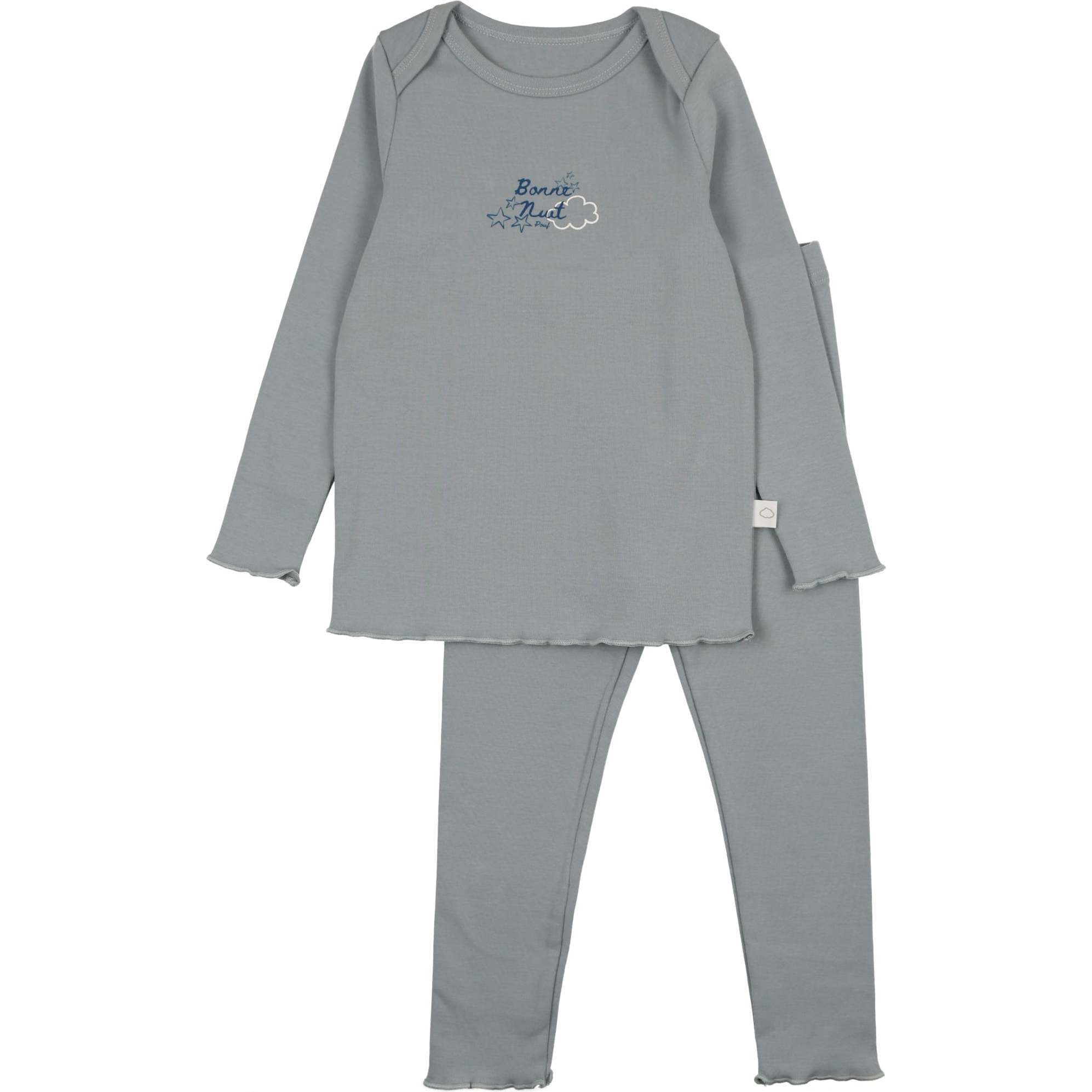 Bonne Nuit PJ, Dusty Blue - Pajamas - 1