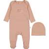 Bonne Nuit Footie, Dusty Pink - Footie Pajamas - 1 - thumbnail