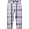 Plaid Button Cuff Jacquard Pant - Pants - 1 - thumbnail