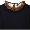 Leopard Trim Sweatshirt - Sweatshirts - 2