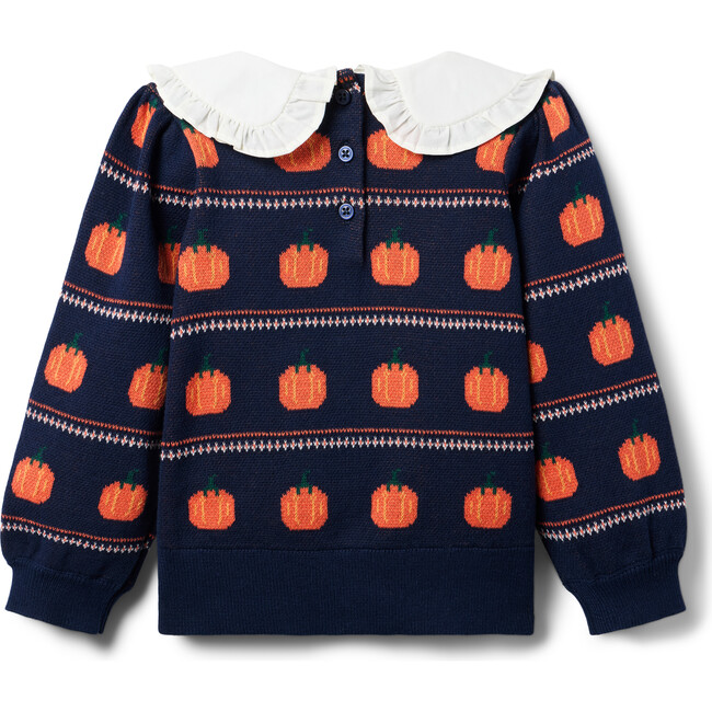 Pumpkin Fair Isle Collared Sweater - Sweaters - 3