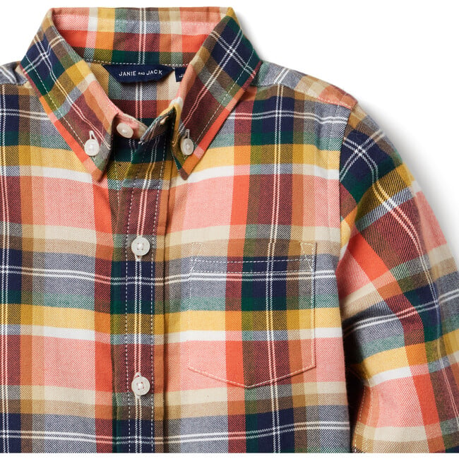 Brushed Twill Plaid Shirt - Shirts - 2