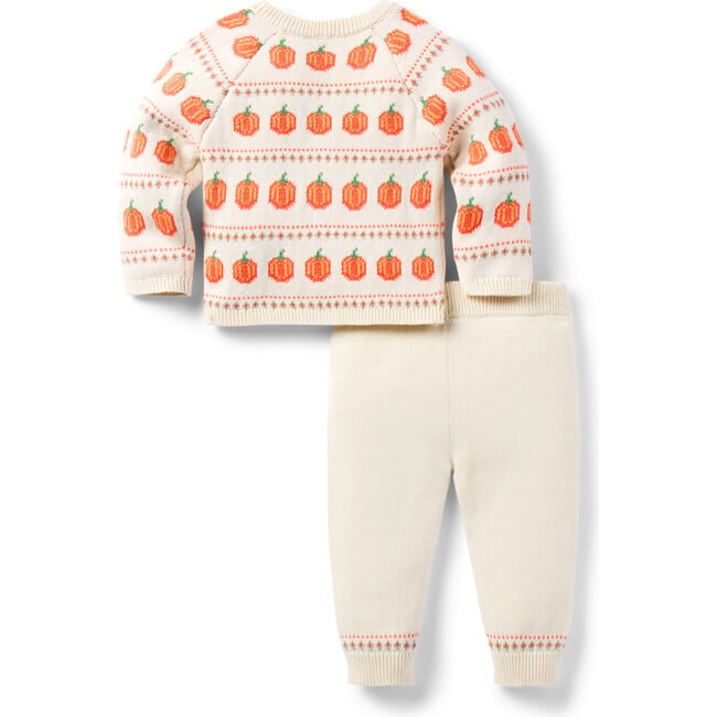 Baby Pumpkin Fair Isle Matching Sweater Set - Onesies - 3