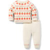 Baby Pumpkin Fair Isle Matching Sweater Set - Onesies - 3