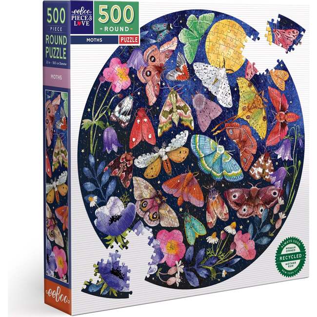 Moths 500pc Round Puzzle