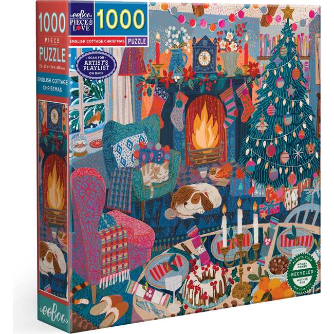 English Cottage Christmas 1,000pc Puzzle