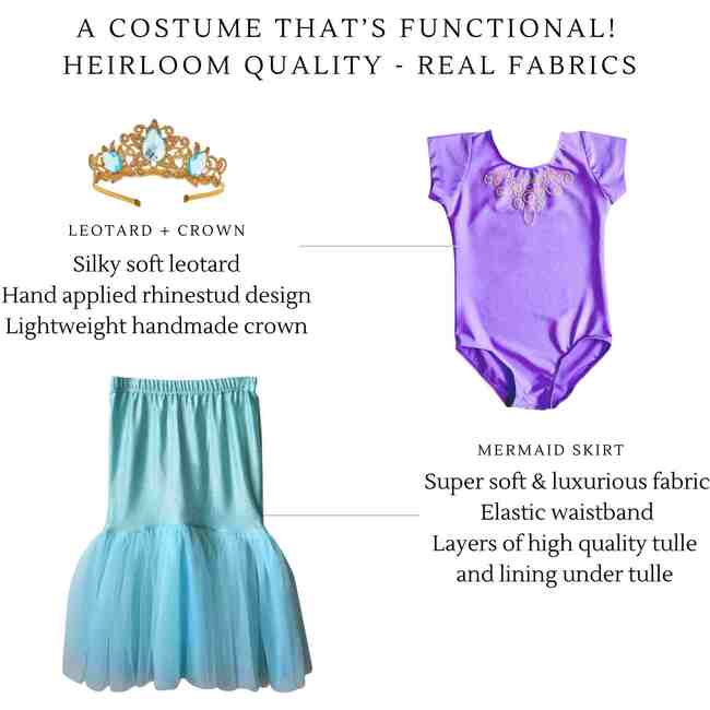 Enchanting Mermaid Costume Set - Violet/Teal - Costumes - 7