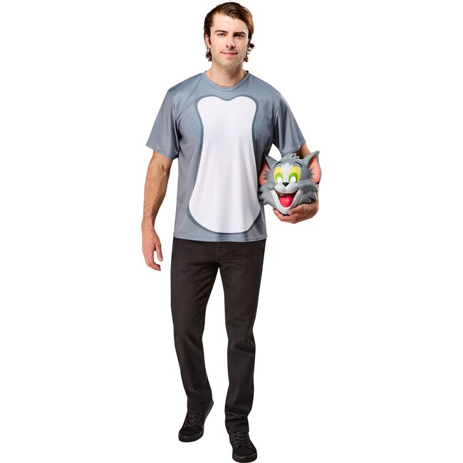 Men's Tom and Jerry Ben Cooper Tom T-Shirt and Half Mask 1001201 - Costumes - 2