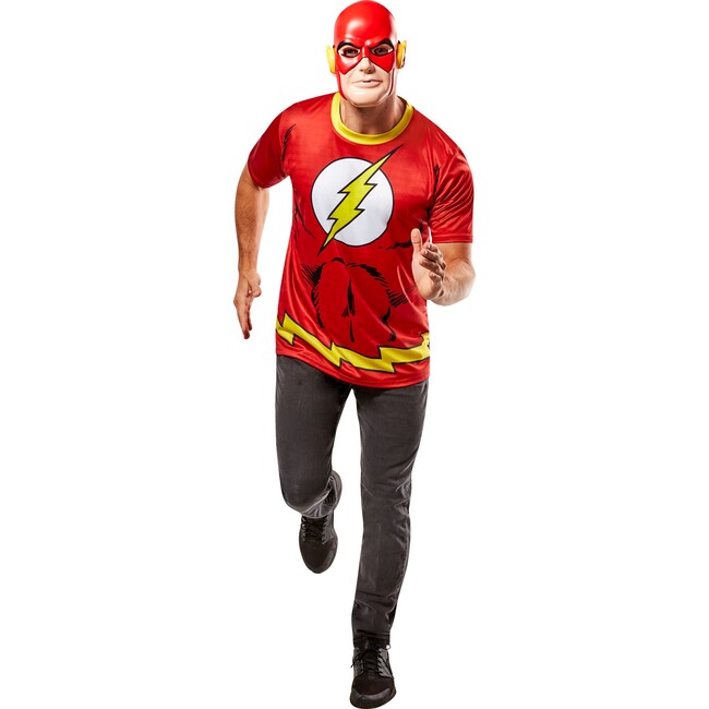 Men's DC Comics Ben Cooper Flash T-Shirt and Half Mask 1001193