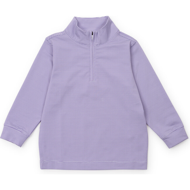 Sam Quarter Zip Pullover, Purple Stripes