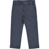 Theodore Corduroy Straight Cut Zipped Pants, Mid Blue - Pants - 1 - thumbnail