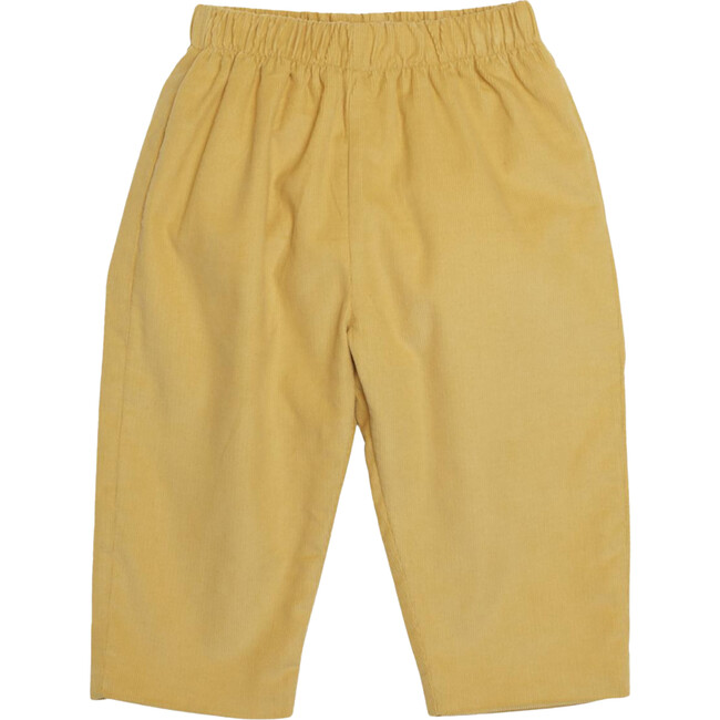 Tito Corduroy Relaxed Fit Elastic Waist Pants, Yellow