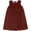 Pichi Wale Corduroy Sleeveless Dropped Waist Dress, Burgundy - Dresses - 1 - thumbnail