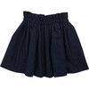 Pestana Twill Elastic Waist Flared Skirt, Navy - Skirts - 1 - thumbnail