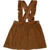 Mai Wale Corduroy Ruffle Shoulder Strap Skirt, Camel - Skirts - 1 - thumbnail