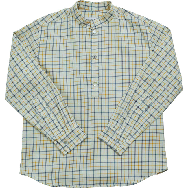 Pereprine Checkered Long Sleeve Shirt, Blue & Yellow