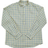 Pereprine Checkered Long Sleeve Shirt, Blue & Yellow - Shirts - 1 - thumbnail