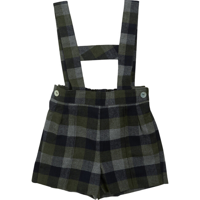 Santi Tartan Shoulder Strap Shorts, Navy