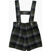 Santi Tartan Shoulder Strap Shorts, Navy - Shorts - 2