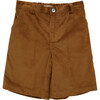 Gull Wale Corduroy Zipped Buttoned Shorts, Camel - Shorts - 1 - thumbnail