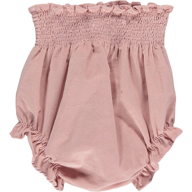 Baby Bloom Smocked Waist Bloomer, Dusty Pink