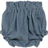 Baby Kuka Wale Corduroy Ruffle Bloomer, Dusty Blue - Bloomers - 1 - thumbnail