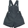 Baby Hector Corduroy Short Dungaree, Midnight Blue - Shorts - 1 - thumbnail