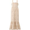 Riley Floral Embroidered Open Back Shoulder Strap Maxi Dress, Cream - Dresses - 1 - thumbnail