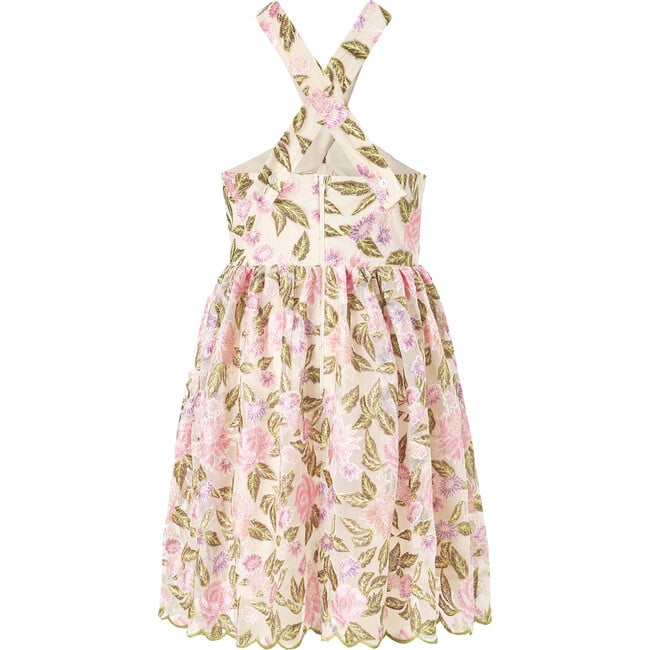 Willow Floral Embroidered Halter Neck Mini Dress, Multicolors - Dresses - 2