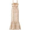 Riley Floral Embroidered Open Back Shoulder Strap Maxi Dress, Cream - Dresses - 2