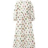 Lillian Floral Embroidered Long Balloon Sleeve Maxi Dress, Ivory - Dresses - 1 - thumbnail