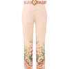 Harper Floral Print Heart-Shaped Buckle Belt Pocket Pants, Multicolors - Pants - 1 - thumbnail