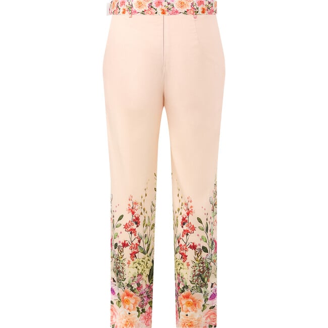 Harper Floral Print Heart-Shaped Buckle Belt Pocket Pants, Multicolors - Pants - 2