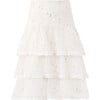 Gabriella Lace Tiered Maxi Skirt, Cream - Skirts - 1 - thumbnail