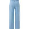 Grace Floral Embroidered Side Pocket Knit Denim Jeans, Blue - Pants - 2