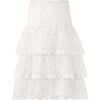 Gabriella Lace Tiered Maxi Skirt, Cream - Skirts - 2