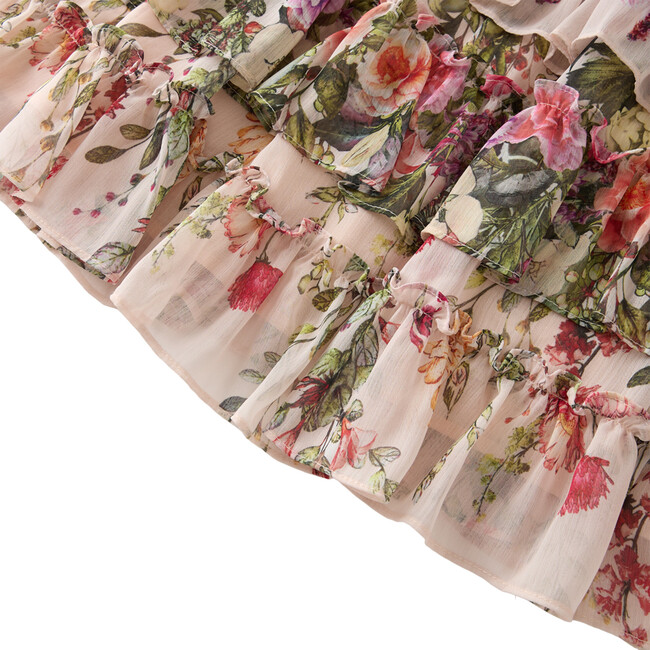 Harper Sequin Floral Print Sleeveless Tiered Skirt Dress, Multicolors - Dresses - 5