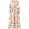 Ella Floral Print Long Sleeve Tiered Frill Skirt Maxi Dress, Multicolors - Dresses - 1 - thumbnail