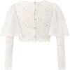 Gabriella Lace Long Sleeve Back Button Top, Cream - Blouses - 3