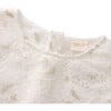 Gabriella Lace Long Sleeve Back Button Top, Cream - Blouses - 4