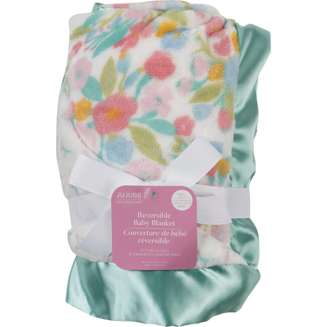 Studio Oh! Reversible Double-Layer Baby Blanket, Sweet Daisy