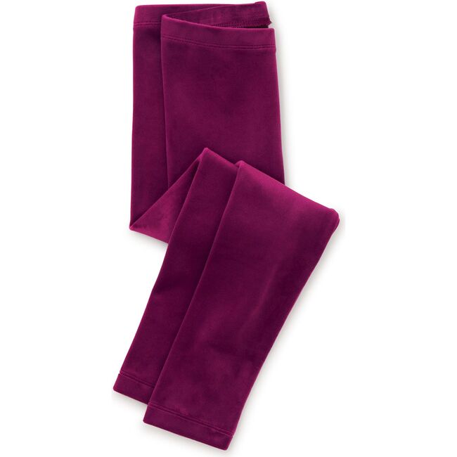 Velour Comfortable Fit Stretch Leggings, Cosmic Berry