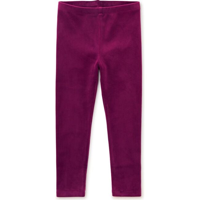 Velour Comfortable Fit Stretch Leggings, Cosmic Berry - Leggings - 2