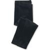 Velour Comfortable Fit Stretch Leggings, Jet Black - Leggings - 4