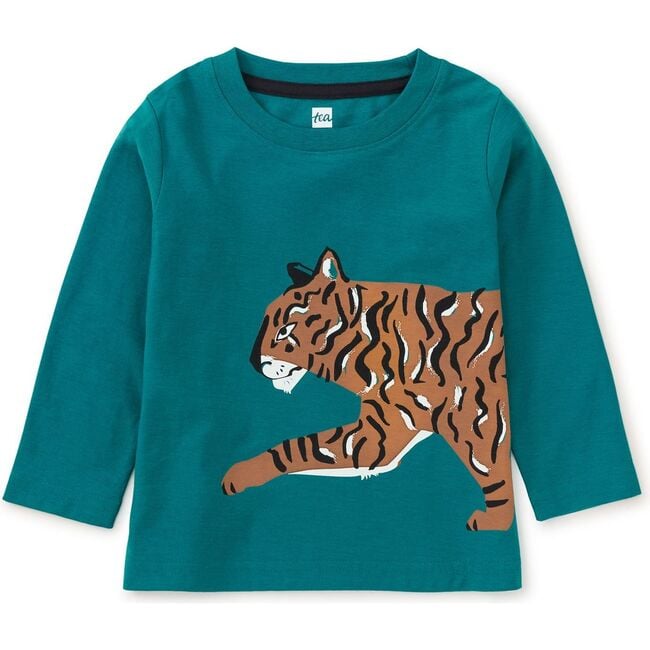 Tiger Prowl Double Sided Crew Neck Long Sleeve T-Shirt, Scuba - T-Shirts - 4