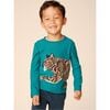 Tiger Prowl Double Sided Crew Neck Long Sleeve T-Shirt, Scuba - T-Shirts - 6