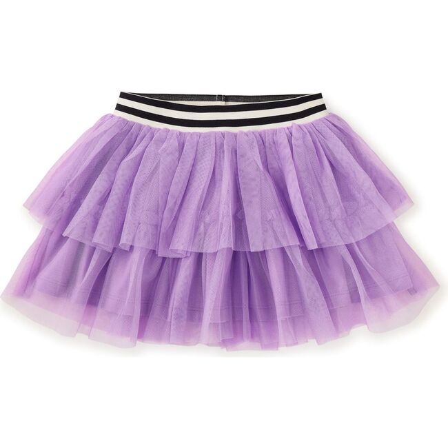 Tiered Elastic Waistband 2-Tiered Mini Tulle Skirt, Sheer Lilac - Skirts - 2